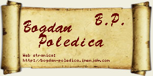 Bogdan Poledica vizit kartica